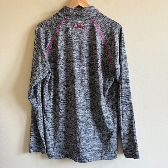 Under Armour Men's UA Tech 1/4 Zip Shirt 1242220 Gray Size S Loose Athletic Run - Picture 5 of 5